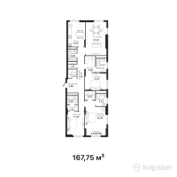 ЖК Dara Residence — 4-ком 167,8 м² (от 151 813 750 тг)