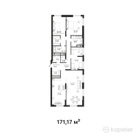 ЖК Dara Residence — 4-ком 171,2 м² (от 154 908 850 тг)
