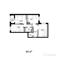 ЖК Sardar City — 3-ком 85 м² (от 36 550 000 тг)