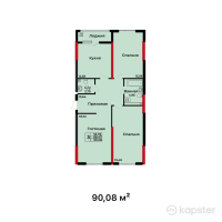 ЖК BUQAR JYRAU EXCLUSIVE — 2-ком 90,1 м² (от 52 495 201 тг)