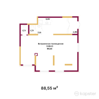 ЖК Altyn Saulet — 2-ком 88,6 м² (от 29 487 150 тг)