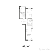 ЖК QADAM — 2-ком 62,1 м² (null)