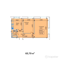 ЖК Гималай — 2-ком 65,8 м² (от 21 710 700 тг)