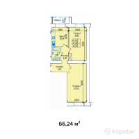 ЖК Гималай — 2-ком 66,2 м² (от 21 859 400 тг)