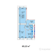 ЖК Гималай — 3-ком 65,2 м² (от 21 525 900 тг)