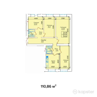 ЖК Гималай — 4-ком 110,9 м² (от 36 583 800 тг)
