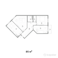 ЖК Gate City — 3-ком 85 м² (от 29 750 000 тг)
