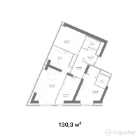 ЖК RAMS Saiahat — 4-ком 130,3 м² (от 111 549 569 тг)