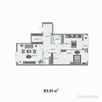 ЖК Asylym — 2-ком 83,9 м² (от 43 213 700 тг)