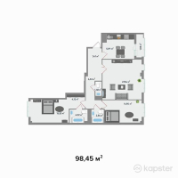 ЖК Asylym — 3-ком 98,5 м² (от 50 701 800 тг)
