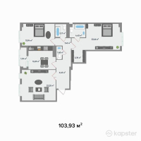 ЖК Asylym — 3-ком 103,9 м² (от 53 523 950 тг)
