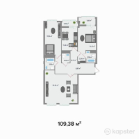 ЖК Asylym — 3-ком 109,4 м² (от 56 330 700 тг)