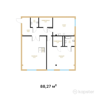 КД Tau Residence — 2-ком 88,3 м² (от 70 616 000 тг)