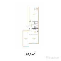 КД Tau Residence — 3-ком 93,3 м² (от 74 640 000 тг)