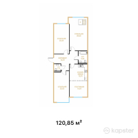 КД Tau Residence — 4-ком 120,9 м² (от 96 680 000 тг)