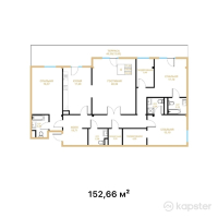 КД Tau Residence — 4-ком 152,7 м² (от 122 128 000 тг)
