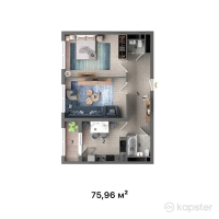 ЖК Ilan Tower — 2-ком 76 м² (от 45 576 000 тг)