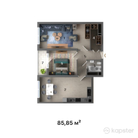 ЖК Ilan Tower — 2-ком 85,9 м² (от 51 510 000 тг)