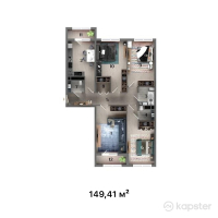 ЖК Ilan Tower — 4-ком 149,4 м² (от 89 646 000 тг)