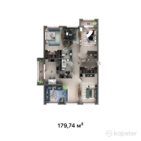 ЖК Ilan Tower — 5-ком 179,7 м² (от 107 844 000 тг)
