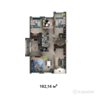 ЖК Ilan Tower — 5-ком 192,1 м² (от 115 284 000 тг)