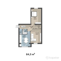 ЖК Мунара — 2-ком 84,5 м² (от 15 210 000 тг)