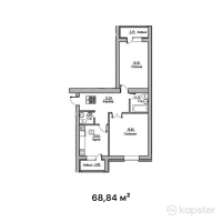 ЖК Каркаралы — 2-ком 68,8 м² (от 18 242 600 тг)