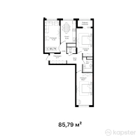 ЖК Tumar Club — 3-ком 85,8 м² (от 46 326 600 тг)