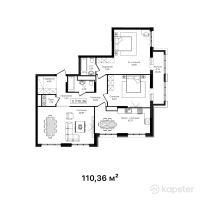 ЖК Tumar Club — 3-ком 110,4 м² (от 59 594 400 тг)