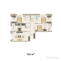 ЖК Ferrum City — 4-ком 133 м² (от 61 273 100 тг)