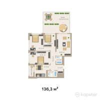 ЖК Ferrum City — 4-ком 136,3 м² (от 62 793 410 тг)