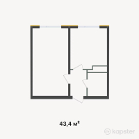 ЖК Tenir — 1-ком 43,4 м² (от 17 186 400 тг)