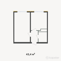 ЖК Tenir — 1-ком 43.4 м² (от 14,322,000 тг)