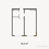 ЖК Tenir — 2-ком 52,2 м² (от 20 097 000 тг)