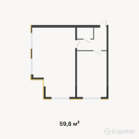 ЖК Tenir — 2-ком 59.8 м² (от 19,734,000 тг)