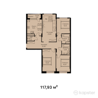 ЖК Uly Dala Avenue — 4-ком 117,9 м² (null)