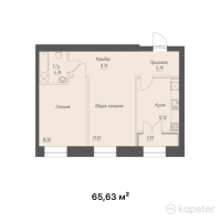 ЖК Asyl Mura — 2-ком 65,6 м² (от 30 189 800 тг)