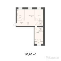 ЖК Asyl Mura — 3-ком 95,7 м² (от 44 003 600 тг)