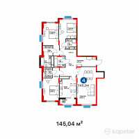 Клубный дом 39 — 4-ком 145 м² (от 123 250 000 тг)