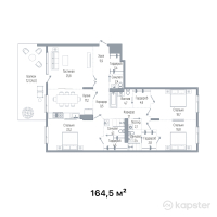 ЖК Benelux — 4-ком 164,5 м² (от 246 750 000 тг)