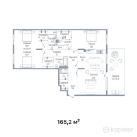 ЖК Benelux — 4-ком 165,2 м² (от 247 800 000 тг)