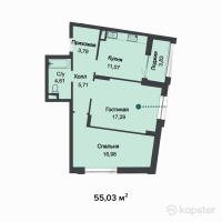 ЖК Asylym Park 1 — 1-ком 55 м² (от 27 404 940 тг)