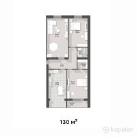 КД Green Garden — 4-ком 130 м² (от 41 600 000 тг)