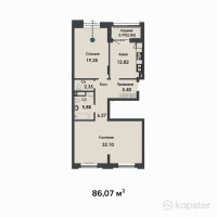 ЖК Asylym Park 1 — 2-ком 86,1 м² (от 42 862 860 тг)