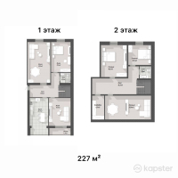 КД Green Garden — 5-ком 227 м² (от 72 640 000 тг)