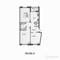 ЖК Asylym Park 1 — 3-ком 100,6 м² (от 50 088 840 тг)