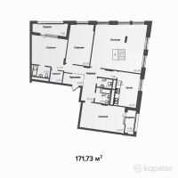 ЖК Asylym Park 1 — 4-ком 171,7 м² (от 85 521 540 тг)
