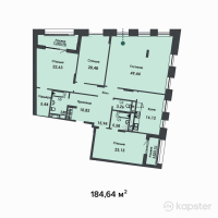 ЖК Asylym Park 1 — 4-ком 184,6 м² (от 91 950 720 тг)