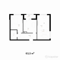 ЖК Arena Sunset — 2-ком 63,5 м² (от 28 575 000 тг)