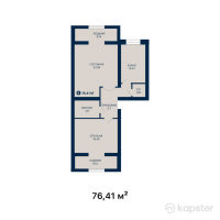 ЖК Janybek Kerei — 2-ком 76,4 м² (от 38 969 100 тг)